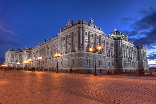 Wojciech Toman Blue hour over Royal Palace in Madrid