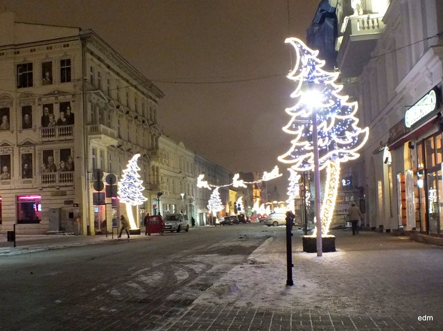 Łódż Piotrkowska nocą Picasa #183680