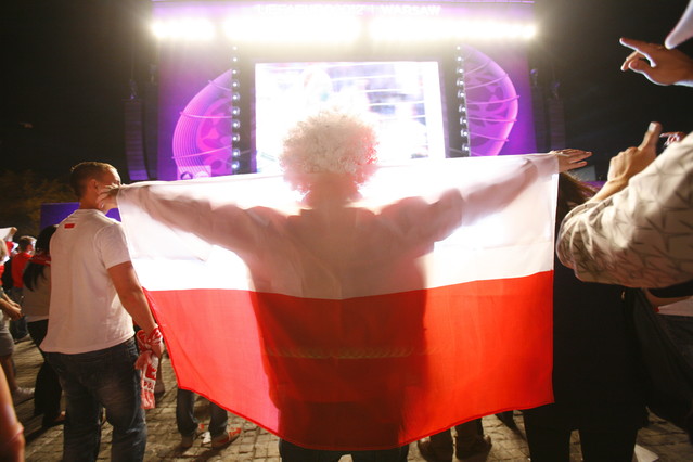 Warszawa 12 czerwca 2012 EURO strefa kibica na pl. Defilad pod